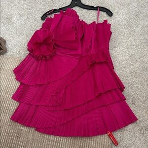 Vibrant Pink Layered Dress